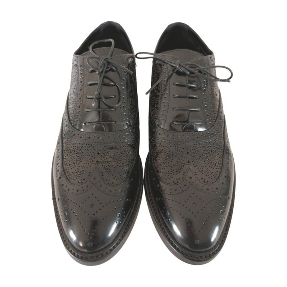 Burberry Gennie Black Leather Wingtip Brogue Oxfords Dress Shoes Women SZ 39 IOB - Picture 12 of 12